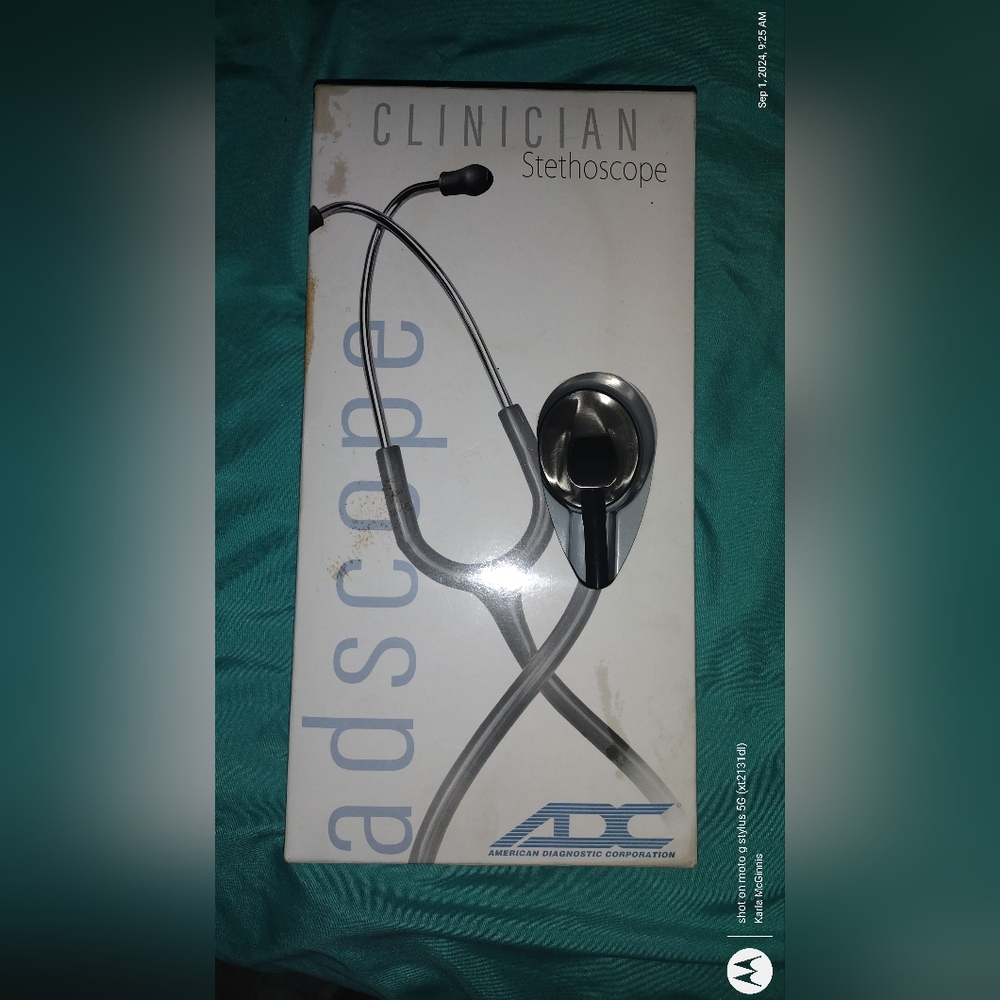 ADC Clinician Stethoscope 615bk platinum model NIB